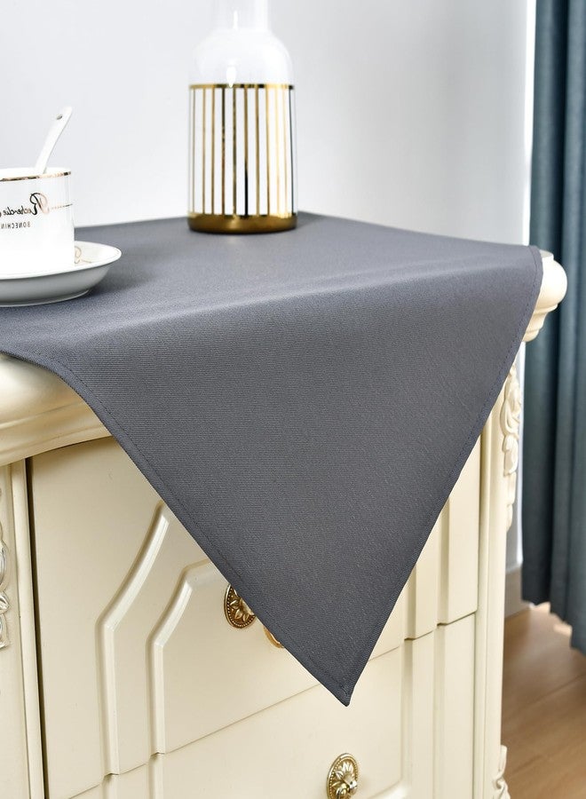 Nacuci Small Square Tablecloth 24x24 Inch Washable Polyester Side Table Cloth Solid Grey Heavy Duty End Table Cover for Dining Home Party - Image 4